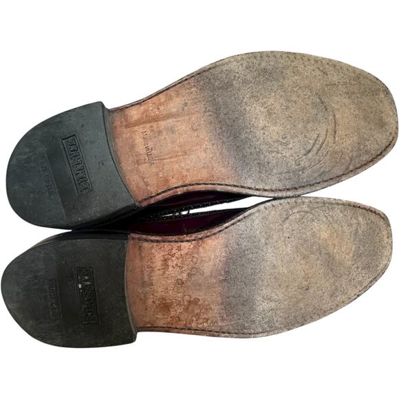 VTG Florsheim Imperial Kenmoor Longwing Brogue Oxfords Mens SZ 11D Burgundy USA - Picture 5 of 10